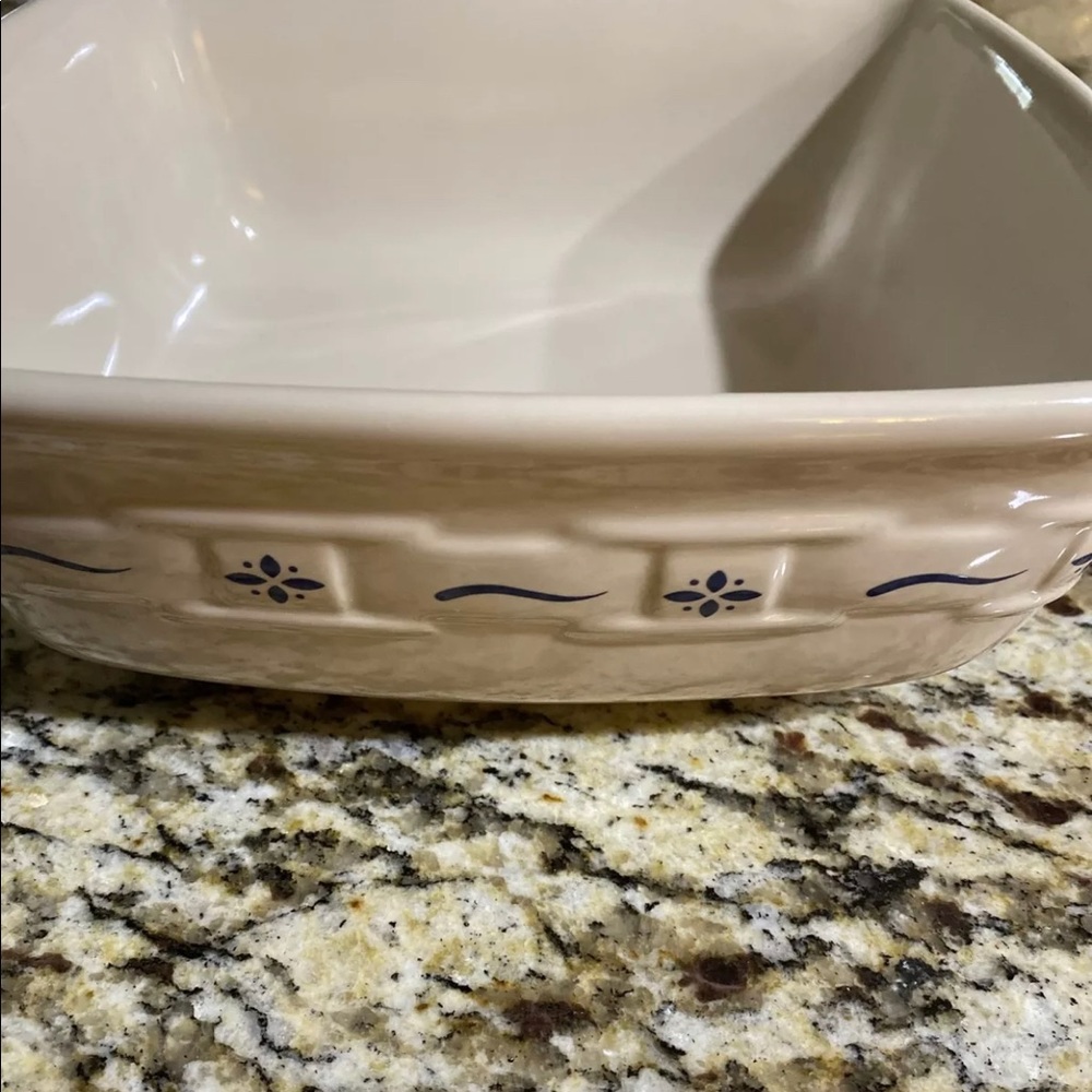 Longaberger blue woven tradition square serving